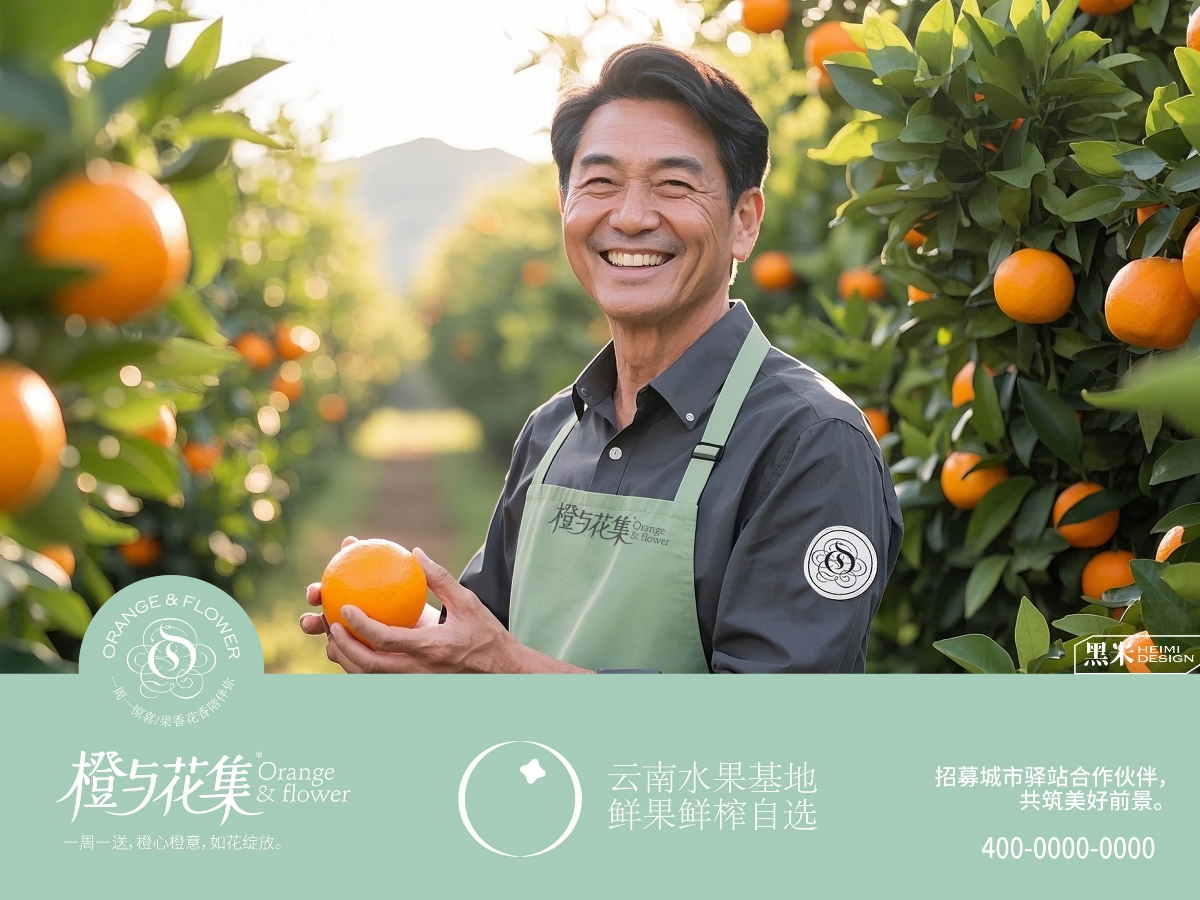 花集,品牌,形象設計 . 橙與花集--品牌形象設計